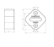 Silent bloc Powerflex échappement universel hauteur 67mm