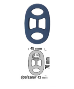 Silentbloc Echappement 220°C POWERSPRINT 909917