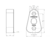 Silent bloc Powerflex échappement universel hauteur 78mm