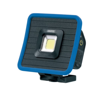 Mini projecteur à LED COB DRAPER rechargeable et batterie avec base magnétique, 10 W, 1000 lumens