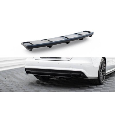 CENTRAL ARRIÈRE SPLITTER AUDI A7 S-LINE (FACELIFT) (avec barres verticales)