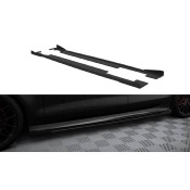 Street Pro Rajouts Des Bas De Caisse + Flaps Audi A7 S-Line C7 Noir-Rouge + Rabats Brillant