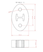 Silent bloc Powerflex Fixation Echappement 85mm 55mm